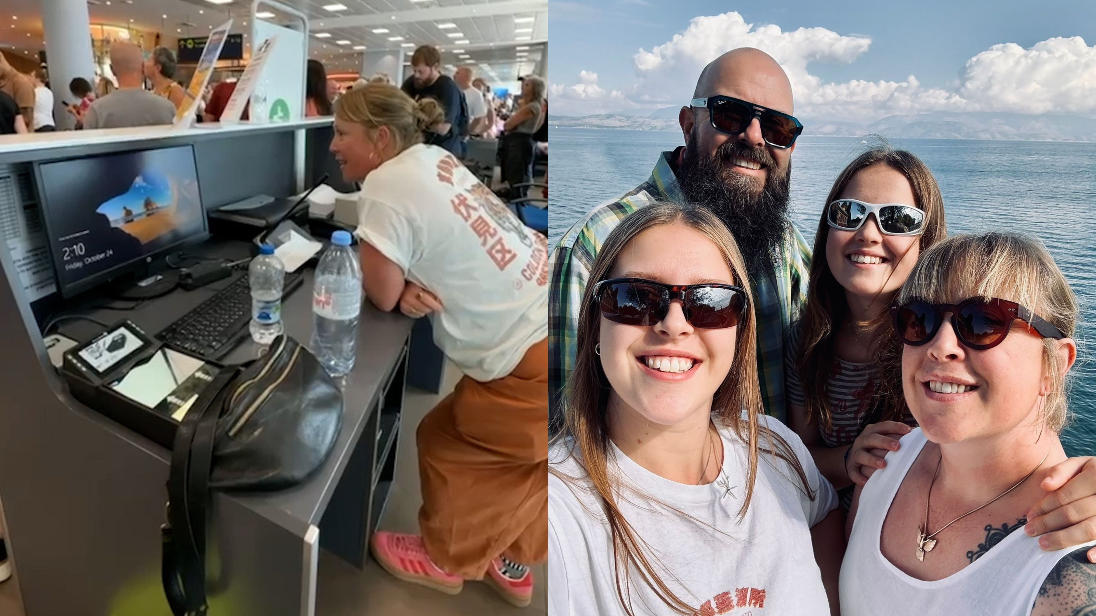 Mama, who was fed up with airport chaos, took over the PA system and assisted in boarding eight planes