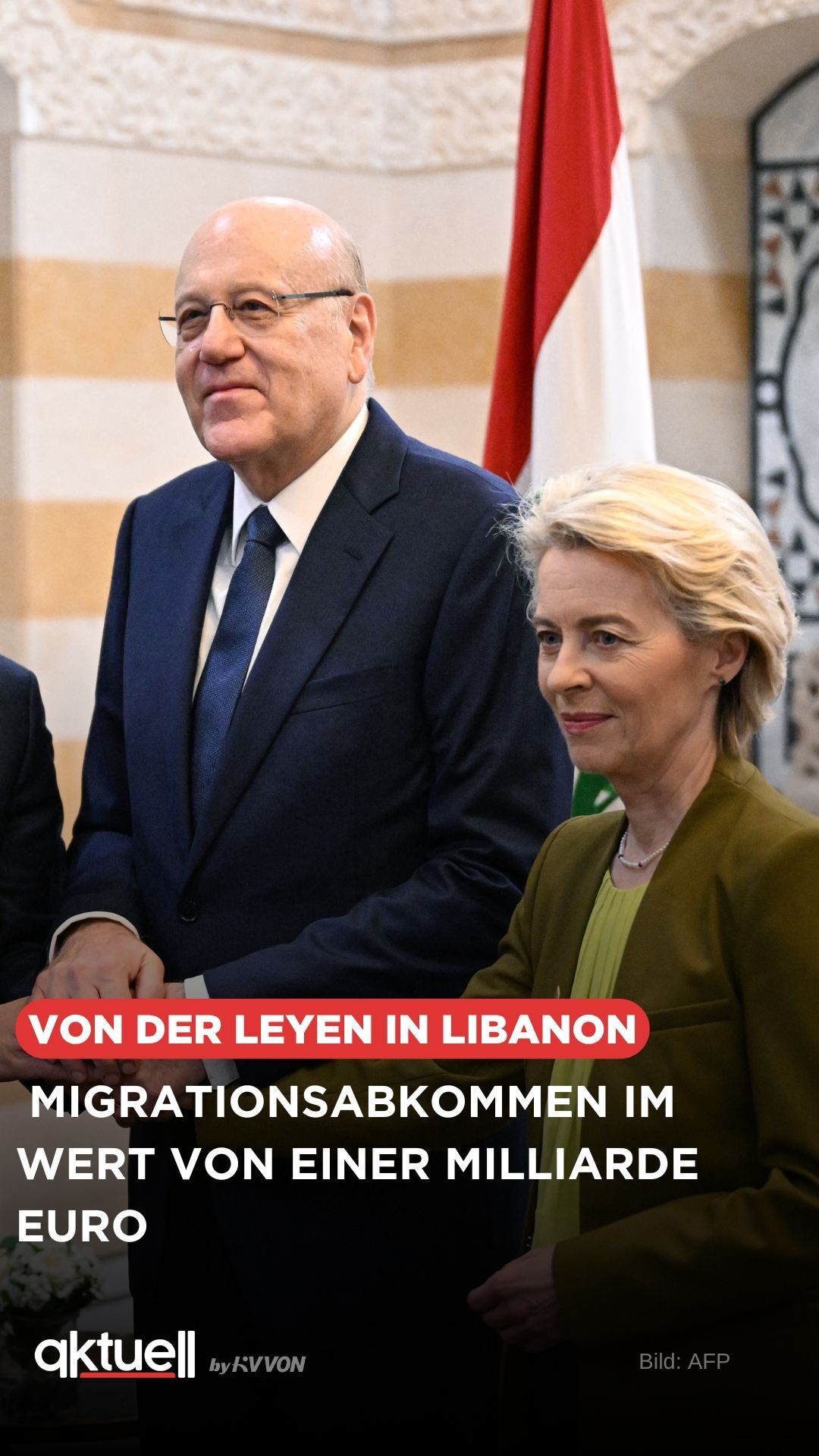 Ursula von der Leyen kündigt milliardenschweres Migrationsabkommen mit dem Libanon an