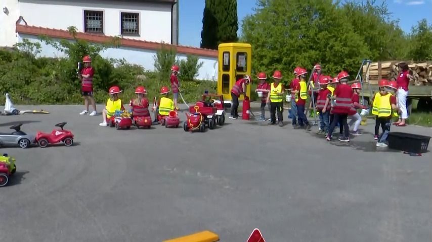 Übung der Kinderfeuerwehr