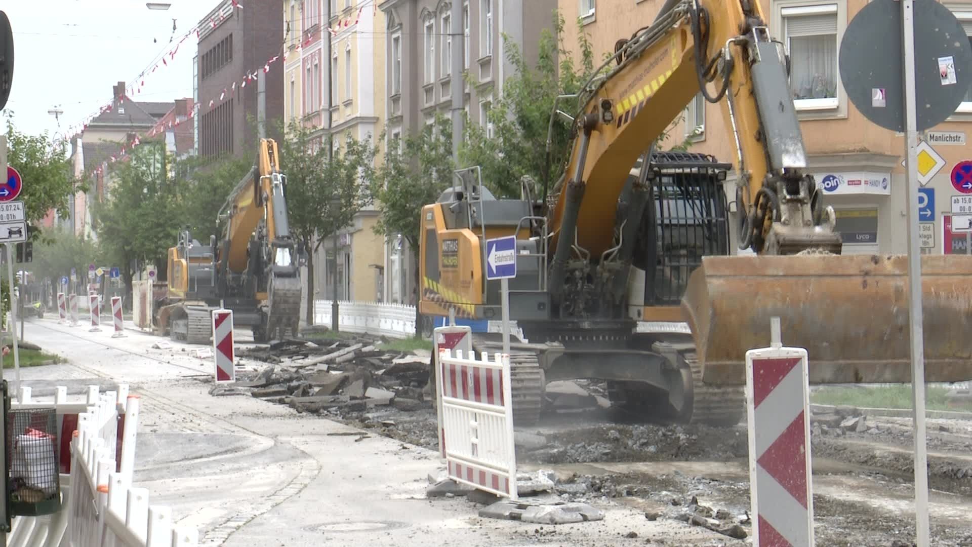 Großbaustelle in Ulmer Straße