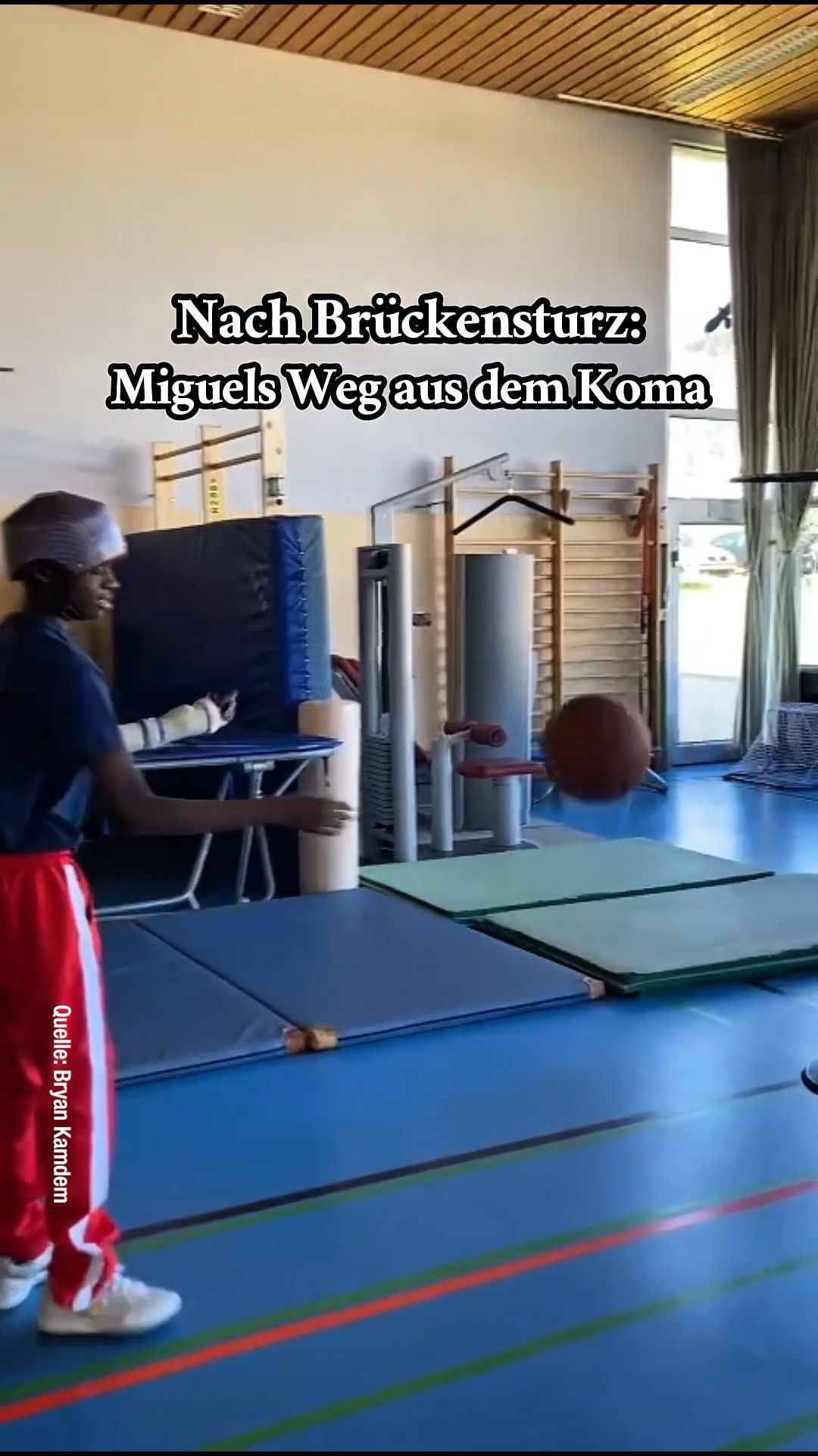 Video: Nach Brückensturz in Karlsruhe: Miguels Weg aus dem Koma zurück ins Leben und zum Basketball