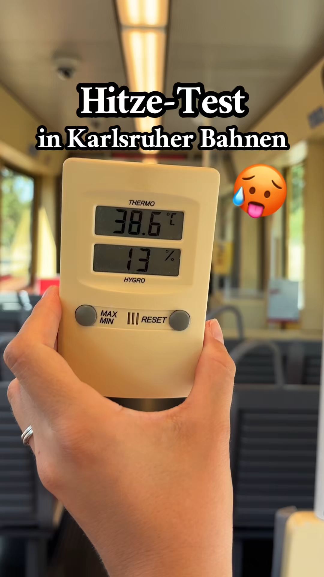 Video: Hitze-Test: So heiß wird es in den Karlsruher Bahnen