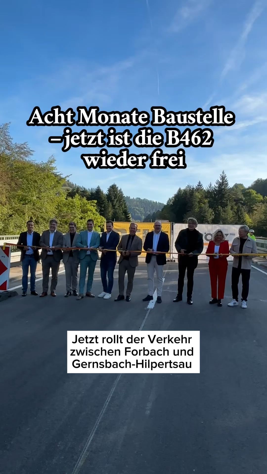 Video: So lief die offizielle Verkehrsfreigabe der B462