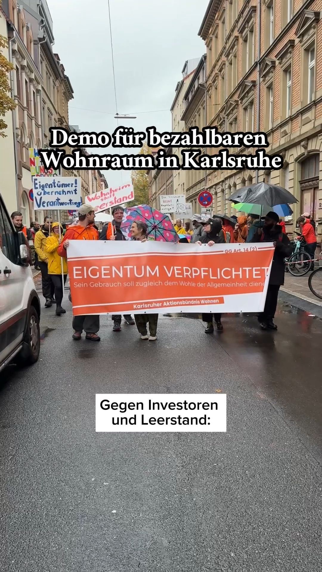 Video: Demo für bezahlbaren Wohnraum in Karlsruhe