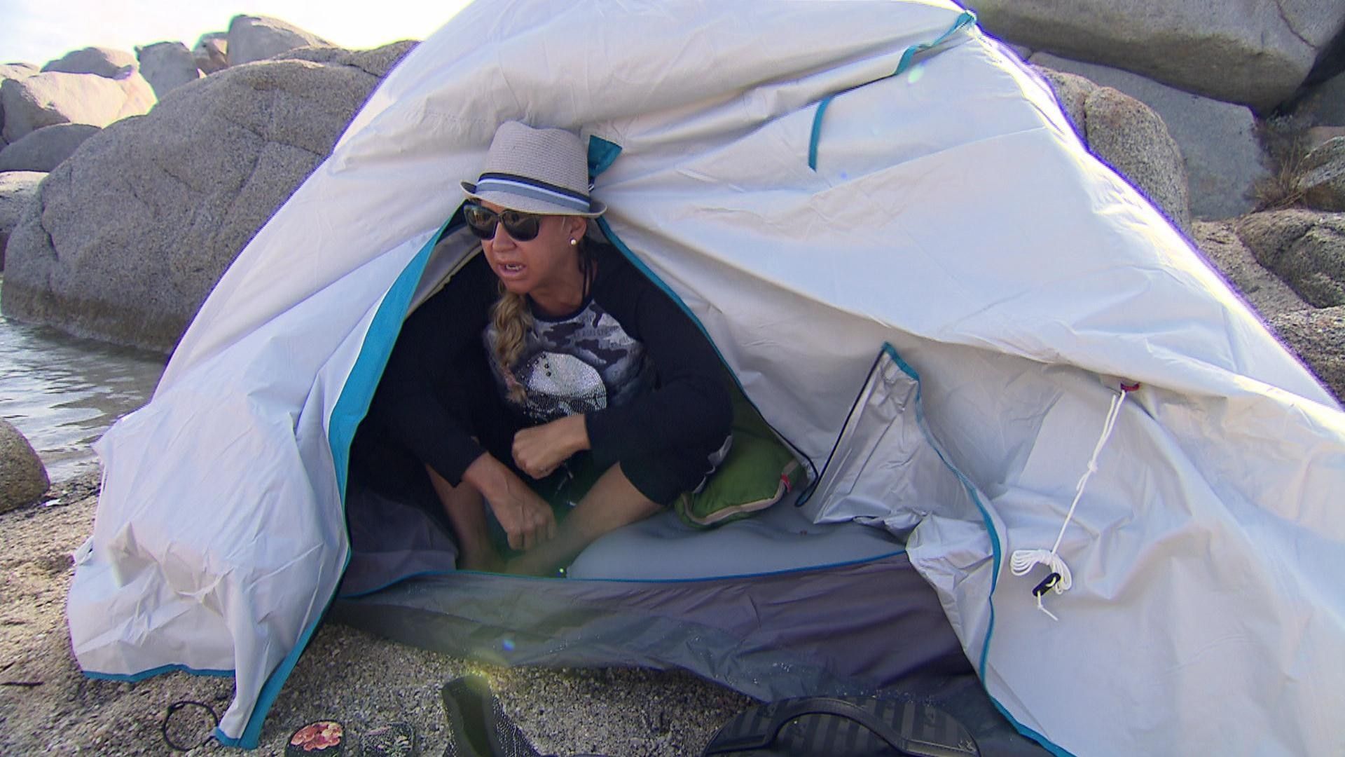 Carmen finds camping disgusting!