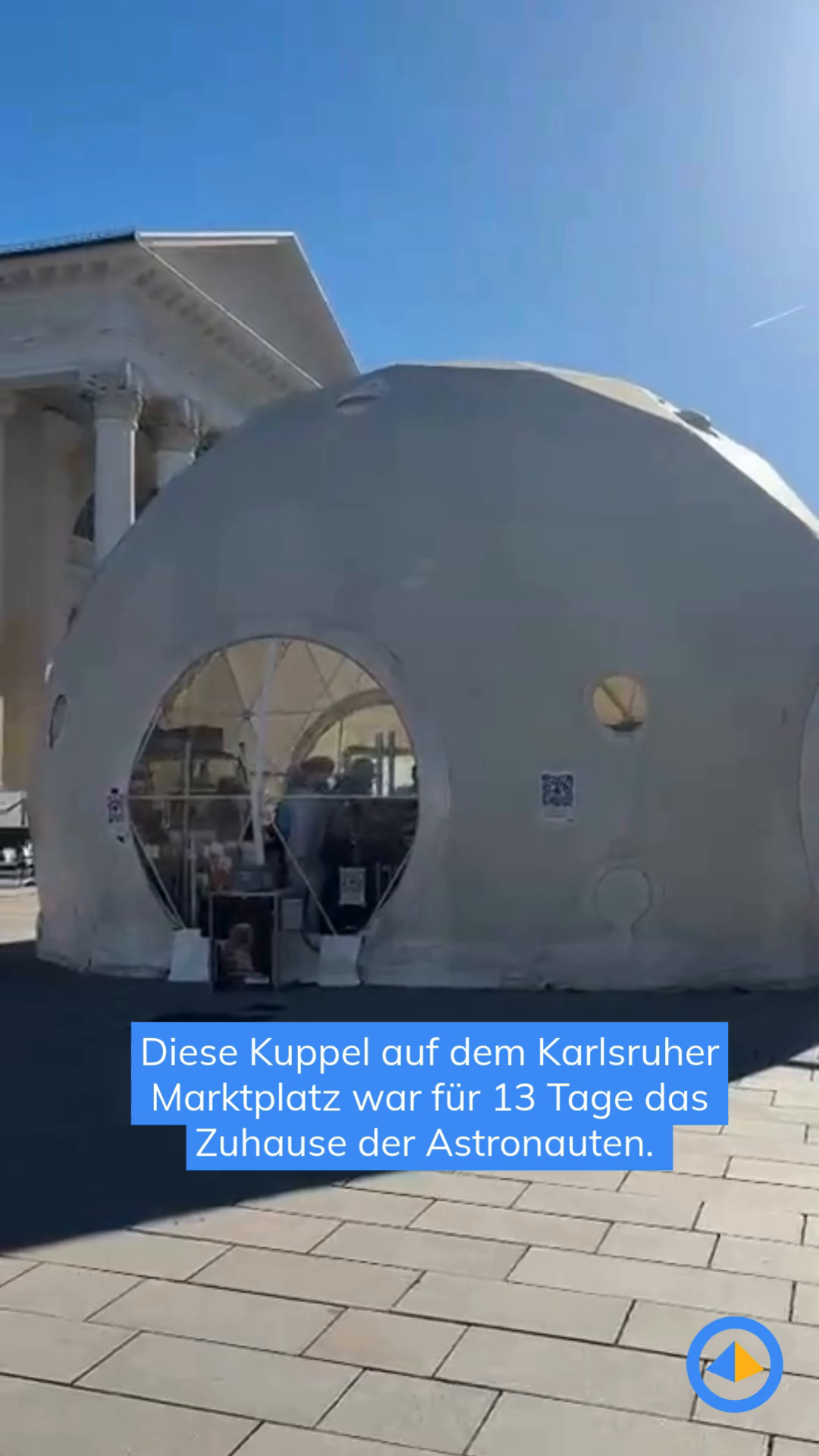 Letzter Tag der Mars-Mission auf dem Karlsruher Marktplatz.