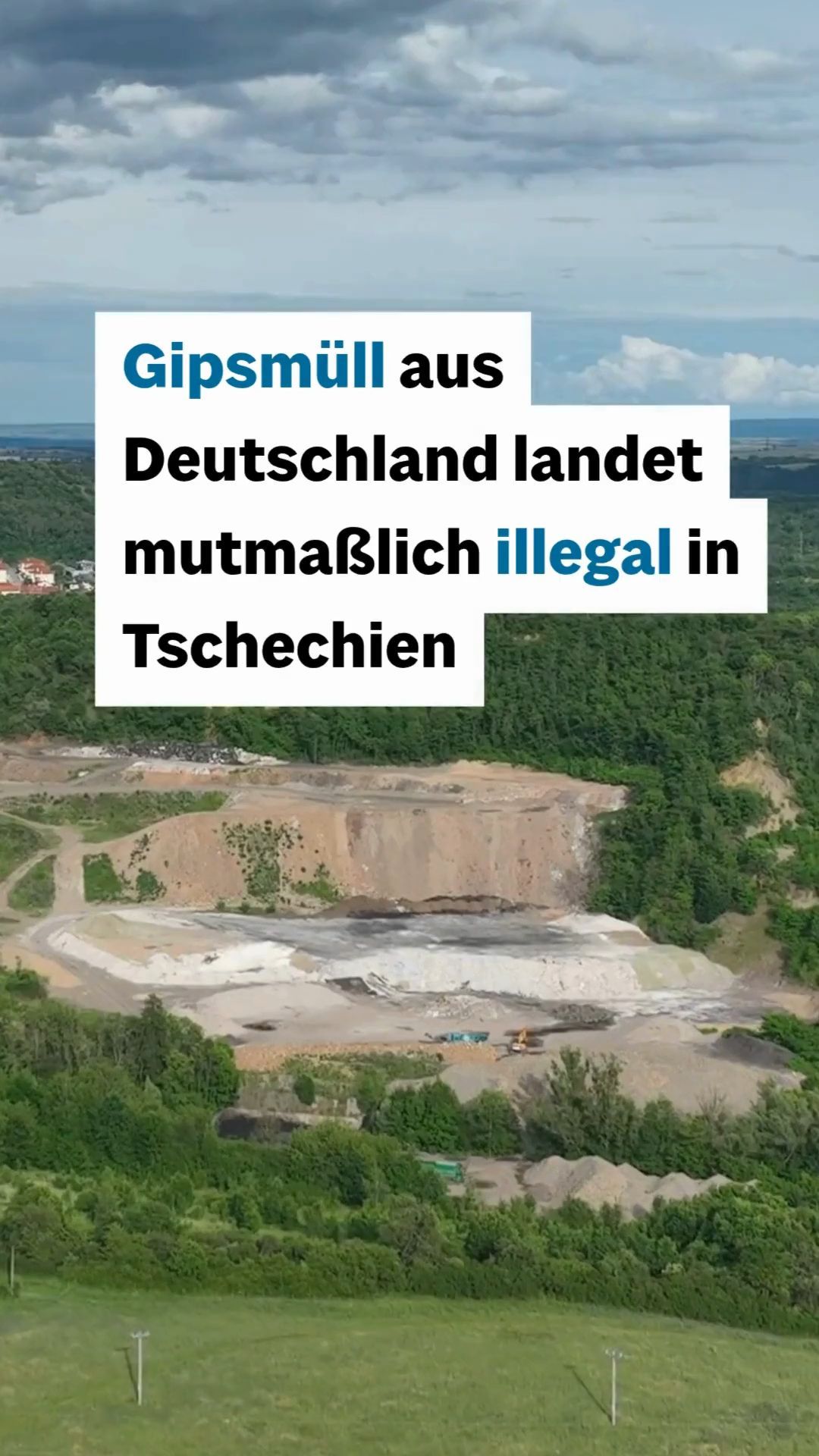 Gipsmüll aus Deutschland landet mutmaßlich illegal in Tschechien