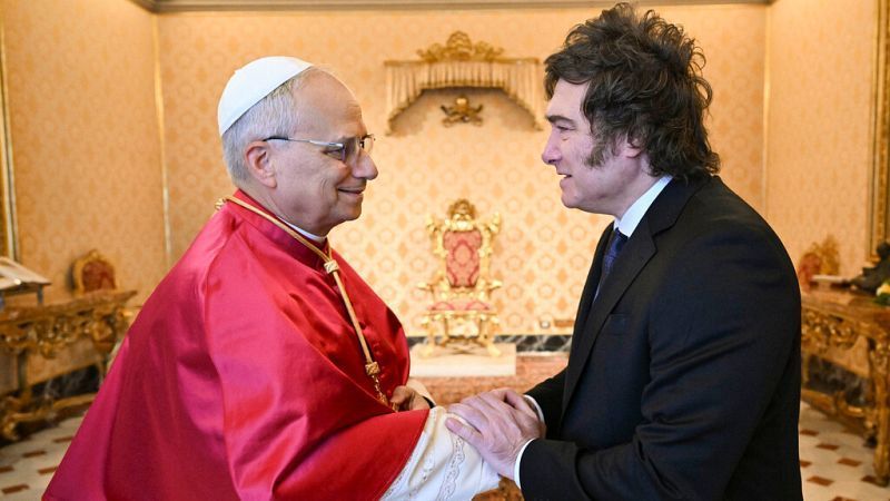 Papst Leo XIV. empfängt den argentinischen Präsidenten Javier Milei im Vatikan