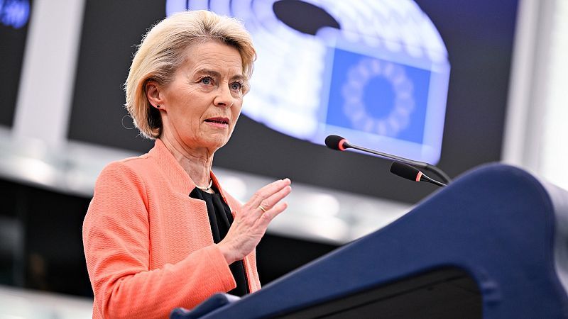 Debatte über Misstrauensantrag: Von der Leyen kritisiert „russische Marionetten“