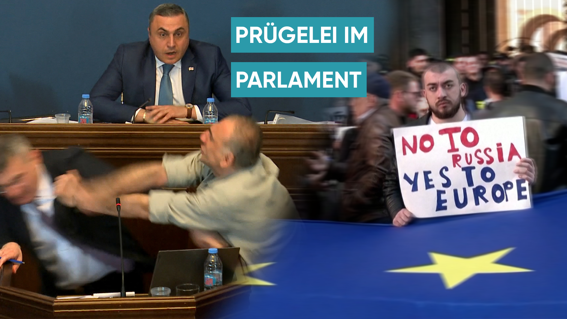 Georgien: Parlamentssitzung endet in Schlägerei