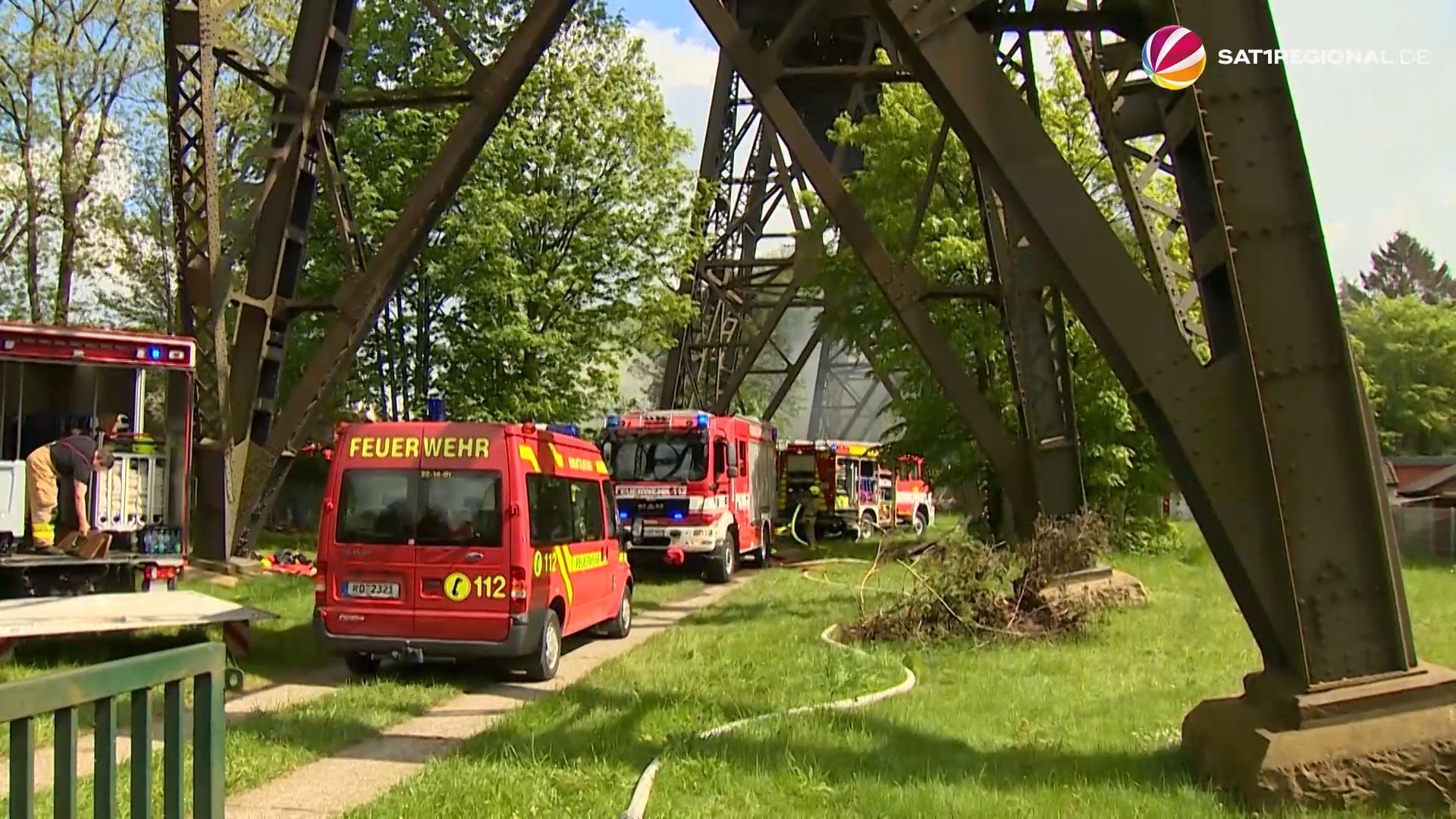 Großbrand beschädigt Rendsburger Hochbrücke