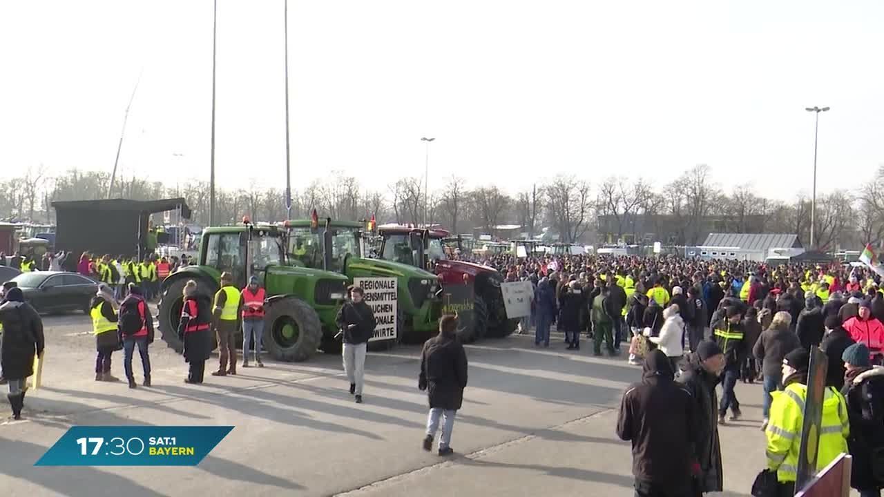 Bauern setzen Proteste fort: Größte Kundgebung in Augsburg