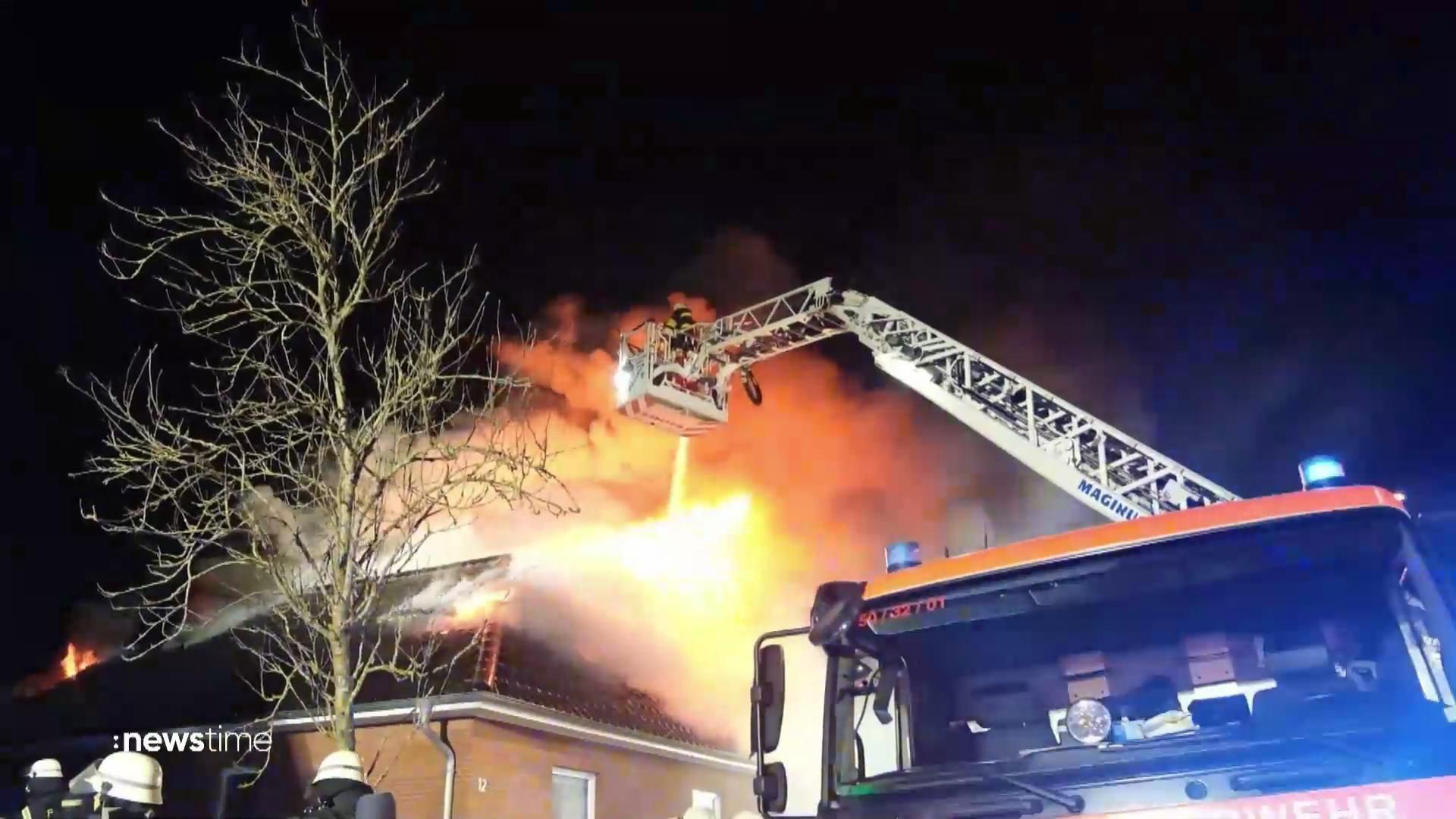 Brand in Flensburg: Einfamilienhaus fast komplett ausgebrannt