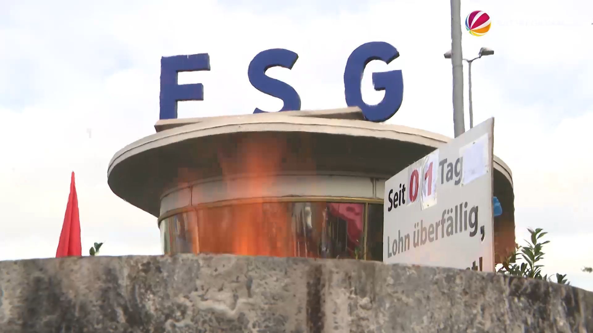 Mitarbeiter von FSG-Nobiskrug protestieren in Flensburg