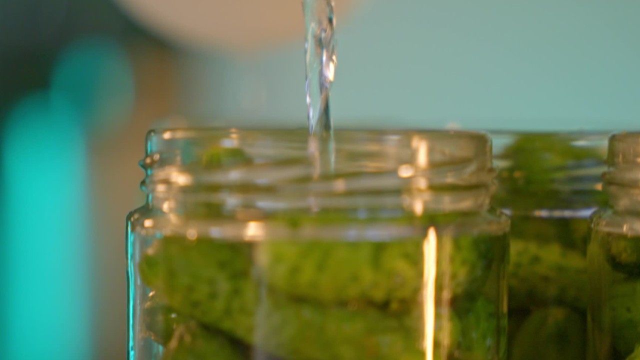 Gurkenwasser soll gegen Eis auf Gehwegen helfen