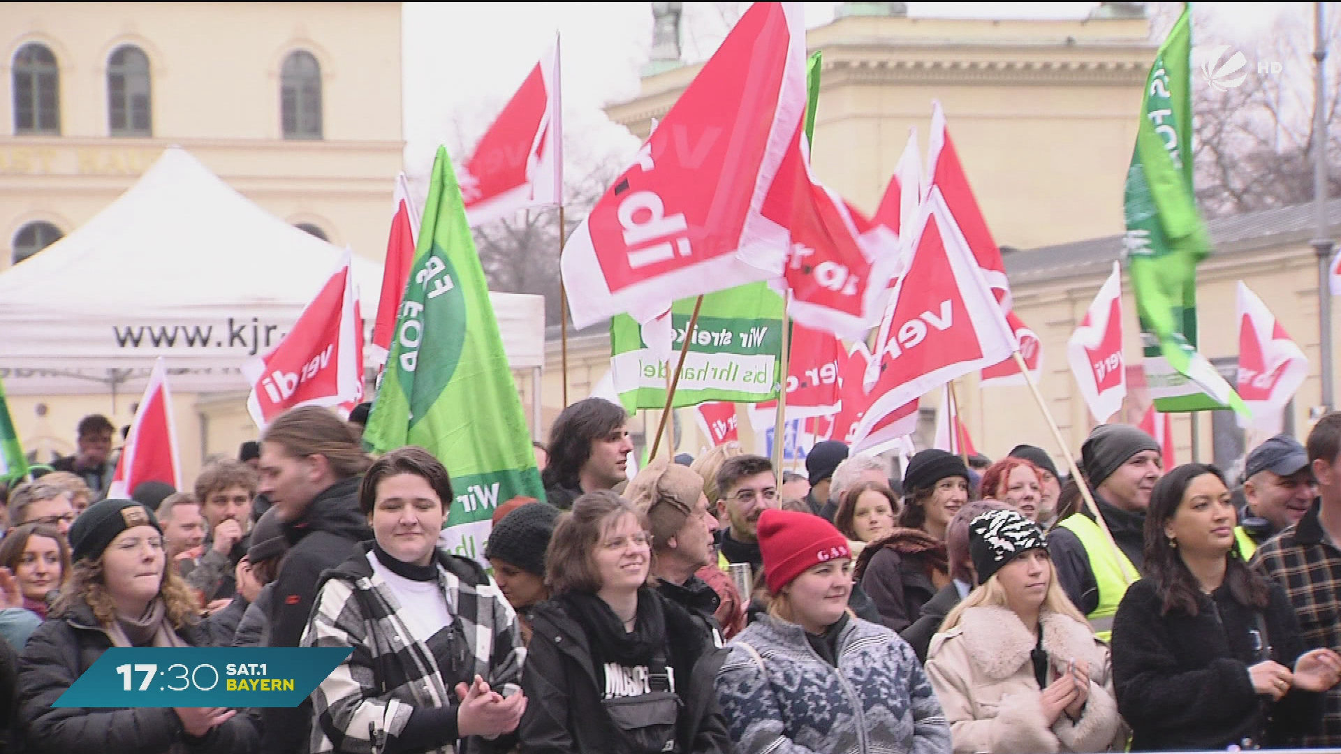 Warnstreiks in Bayern: Rathäuser und Kliniken betroffen