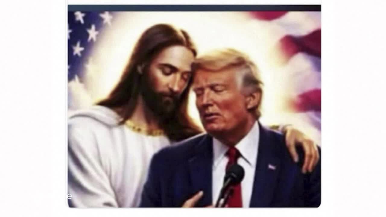 Video: Nach Kritik: Trump postet neues Jesus-Bild