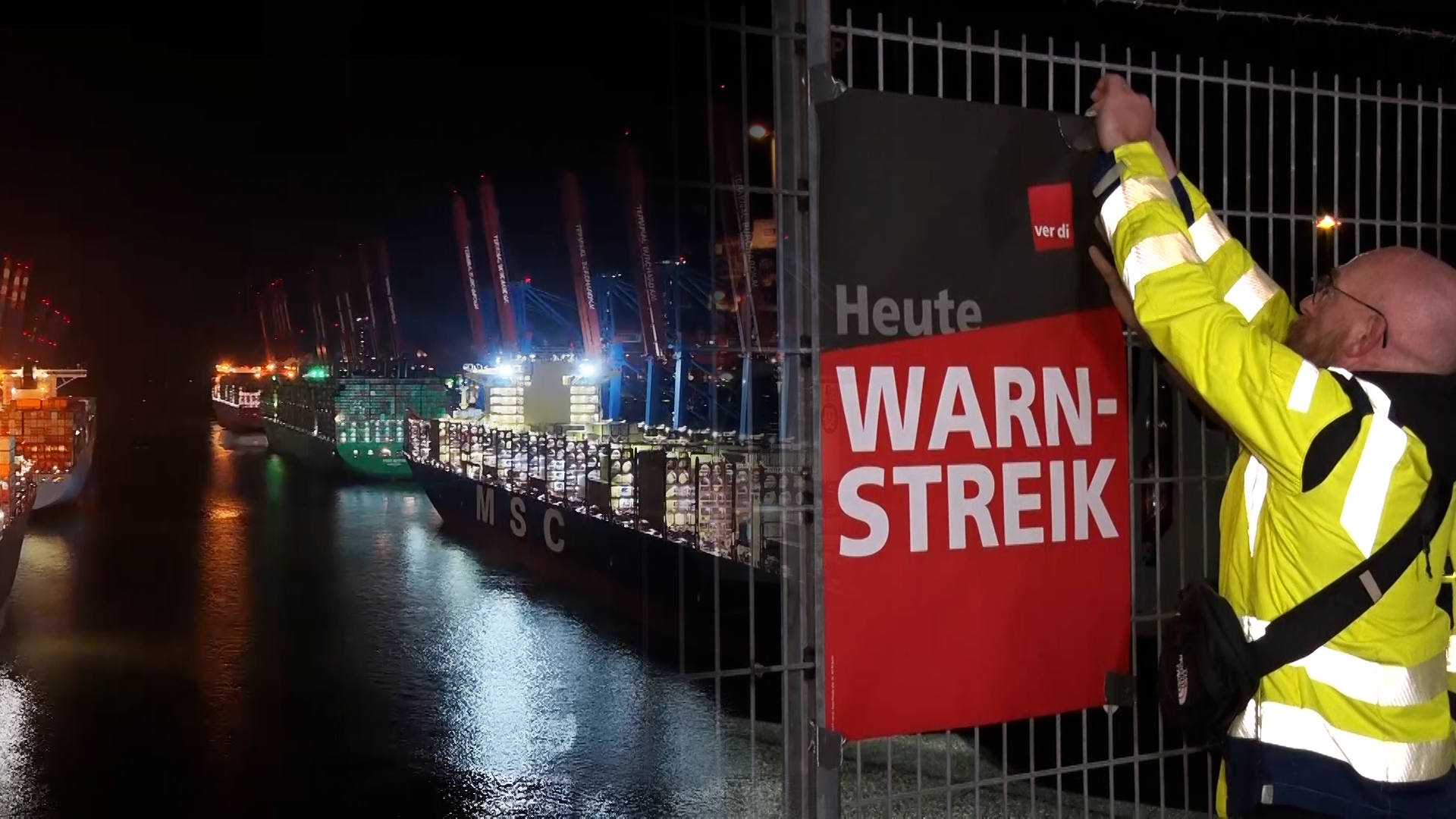 Video: Streiks an deutschen Seehäfen