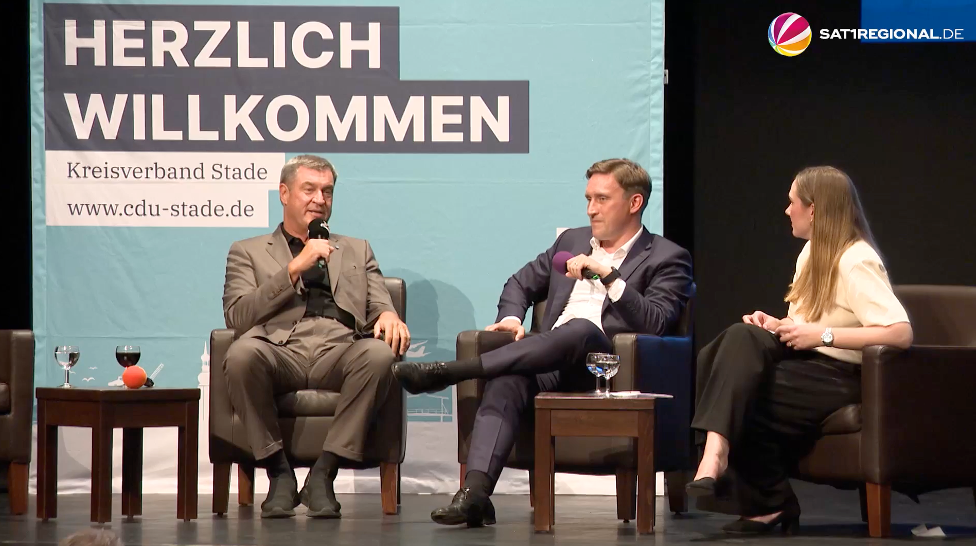 Video: Markus Söder unterstützt Kommunalwahlkampf der CDU in Stade