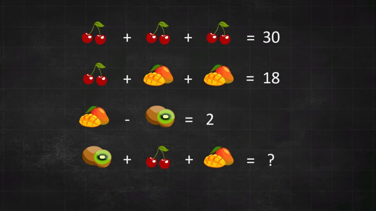 Video: Fruchtige Zahlenchallenge: knackst du diese Rechnung?
