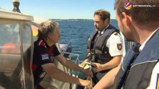 Water police: On patrol at Kiel Week