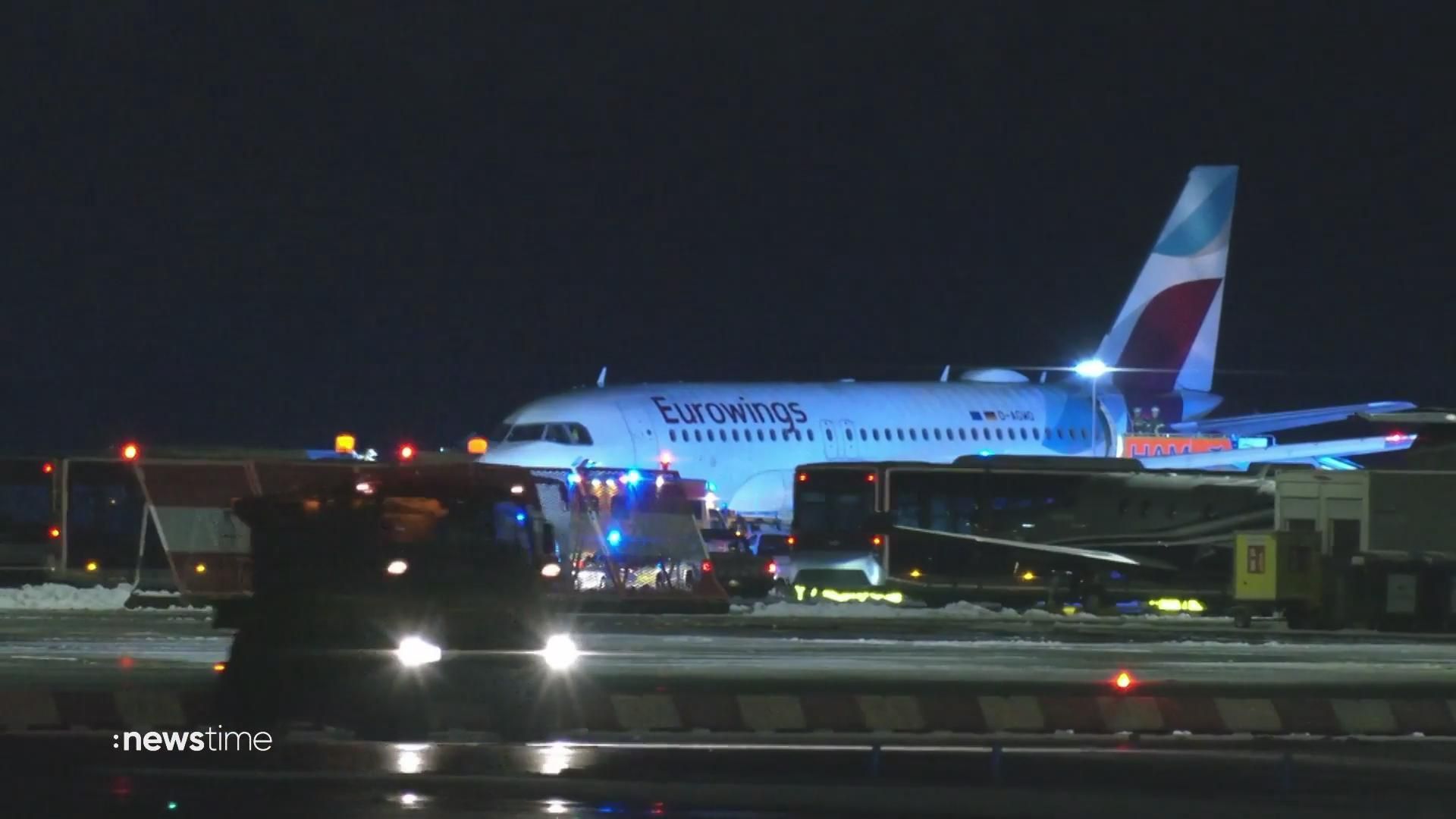 Hamburger Flughafen: Eurowings-Flieger kommt von Landebahn ab