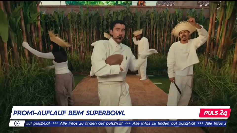 Video: Promi-Auflauf beim Superbowl