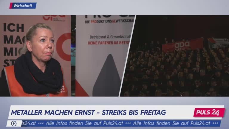 Metaller-Streiks bis Freitag