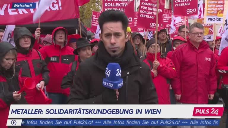 Metaller: Solidaritätskundgebung in Wien